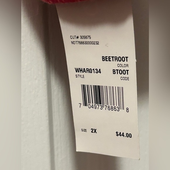 Notations Pink Open Sweater Cardigan women’s 2X hot pink fuchsia preppy classic - Picture 4 of 15